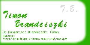 timon brandeiszki business card